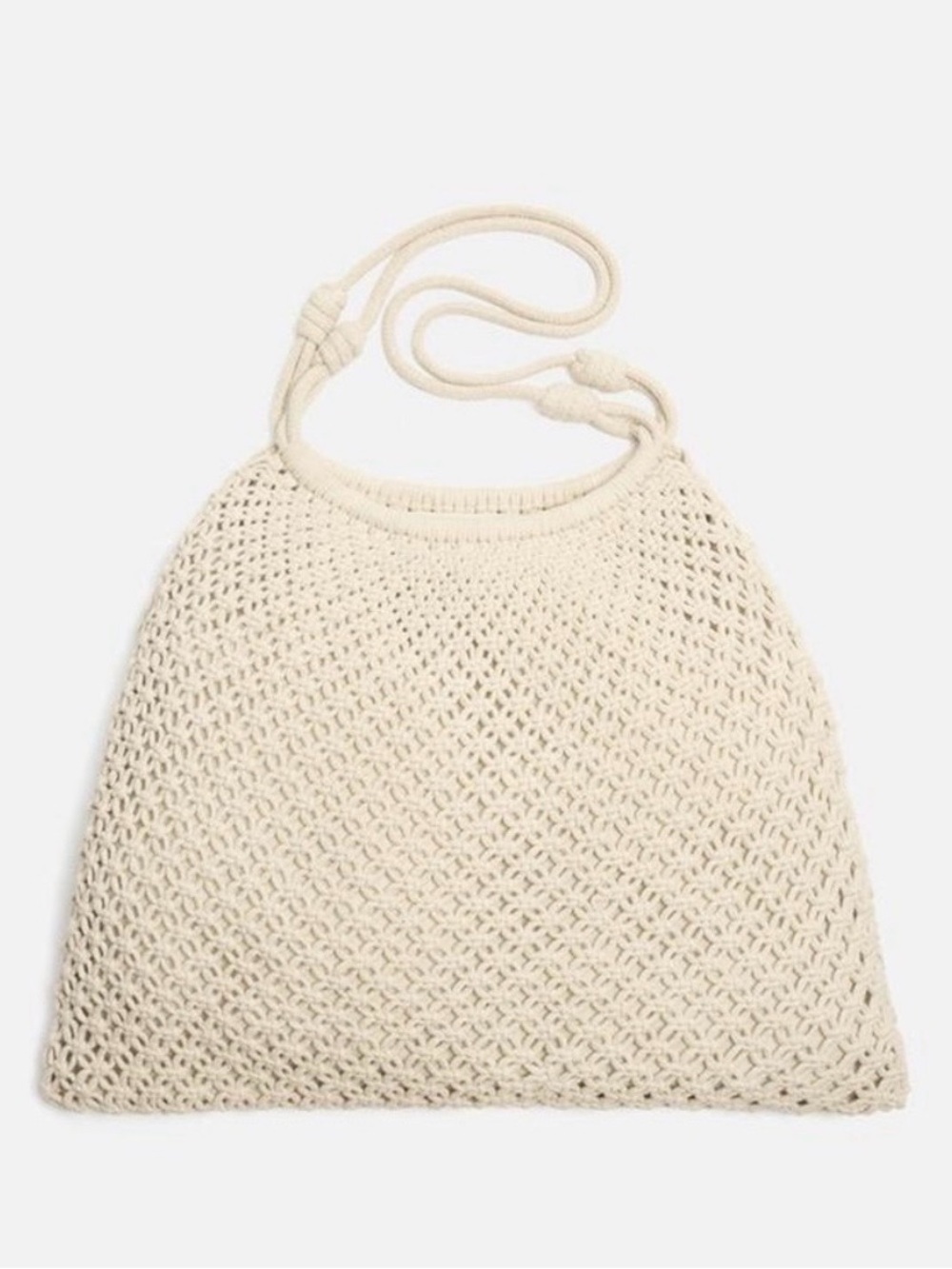 Zara Macrame Ecru Shoulder Bag NWOT